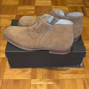 Men’s suede dress shoes with real leather sole